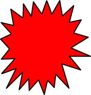 Red Starburst Graphic PNG Image