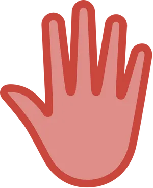 Red Stop Hand Sign PNG Image