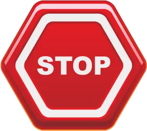 Red Stop Sign Octagon PNG Image