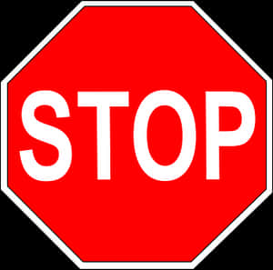 Red Stop Sign Octagon PNG image with transparent background