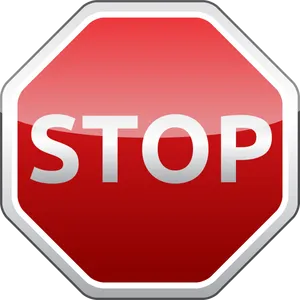 Red Stop Sign Octagon PNG Image