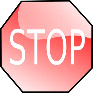 Red Stop Sign Octagon PNG Image