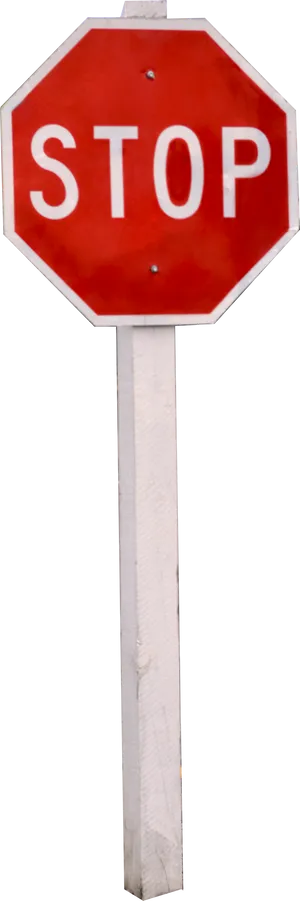 Red Stop Signon Post PNG Image