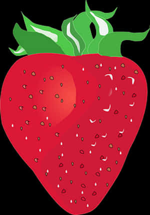 Red Strawberry Illustration PNG image with transparent background