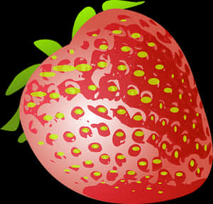 Red Strawberry Illustration PNG image with transparent background