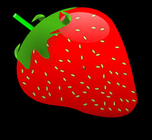 Red Strawberry Illustration PNG image with transparent background