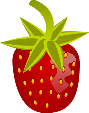 Red Strawberry Vector Illustration PNG Image