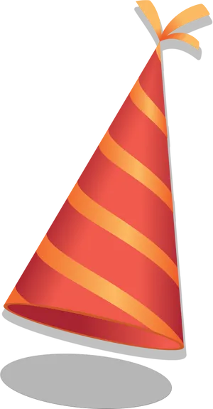 Red Striped Birthday Hat PNG Image