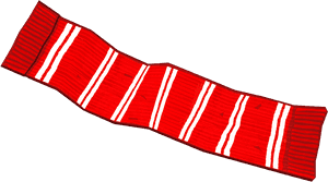 Red Striped Scarf Graphic PNG