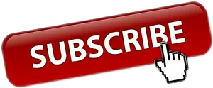 Red Subscribe Button Cursor PNG Image