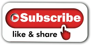 Red Subscribe Button Like Share PNG Image