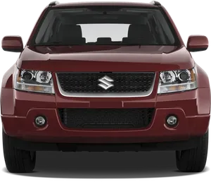 Red Suzuki Grand Vitara Front View PNG Image