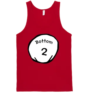 Red Tank Top Bottom2 Design PNG Image