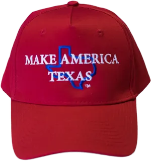 Red Texas Themed Cap PNG Image
