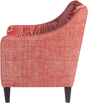 Red Textured Club Chair PNG Image