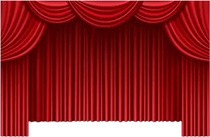 Red Theater Curtain Background PNG Image