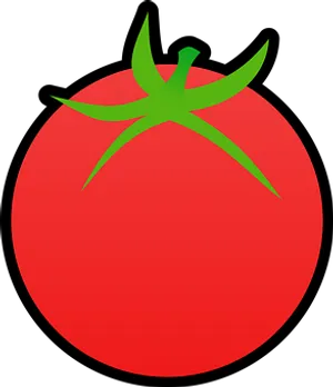 Red Tomato Graphic PNG Image