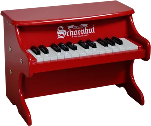 Red Toy Piano Classic Design PNG Image