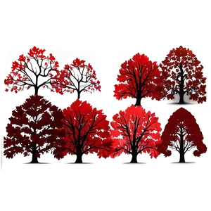 Red Tree Silhouette Png Xrc29 PNG Image