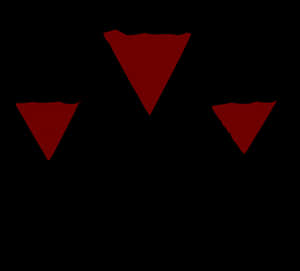 Red Triangles Abstract Art PNG image with transparent background