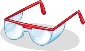 Red Trimmed Safety Goggles PNG Image