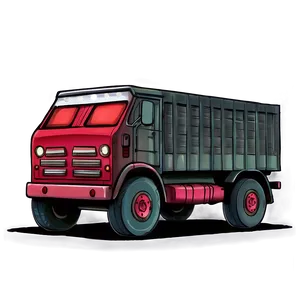 Red Truck At Sunset Png Pdu3 PNG Image