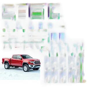 Red Truck In Snow Png 39 PNG Image