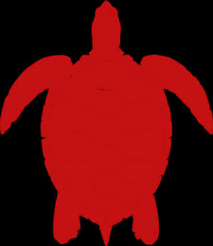 Red Turtle Silhouette PNG image with transparent background