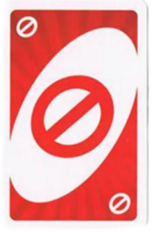 Red Uno Reverse Card PNG Image