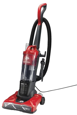 Red Upright Vacuum Cleaner PNG Image