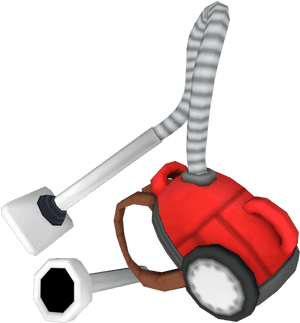 Red Vacuum Cleaner3 D Model PNG image with transparent background