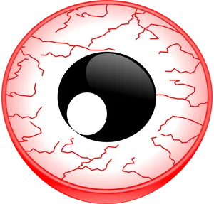 Red Veined Eye Illustration PNG Image