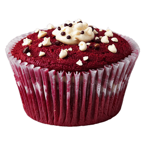 Red Velvet Muffin PNG hda PNG with transparent background