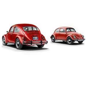 Red Volkswagen Beetle Vehicle Png Rrr PNG Image