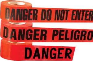 Red Warning Caution Tape PNG Image