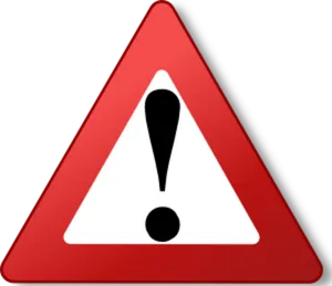 Red Warning Sign Alert PNG Image