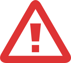 Red Warning Sign Vector PNG Image