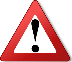 Red Warning Sign Vector PNG Image