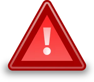 Red Warning Sign Vector PNG Image