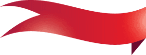 Red Wavy Banner Graphic PNG image with transparent background