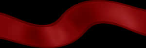 Red Wavy Ribbonon Black Background PNG with transparent background