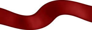 Red Wavy Ribbonon Black Background PNG Image