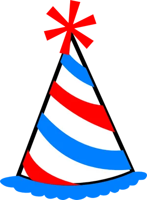 Red White Blue Party Hat PNG Image