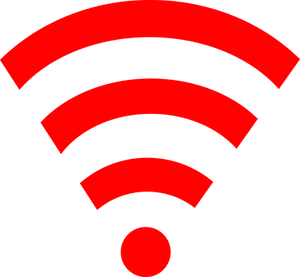 Red Wi Fi Signal Icon PNG Image