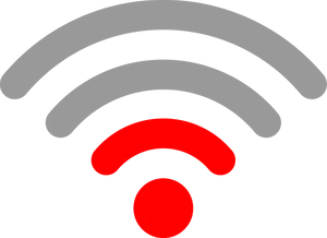 Red Wi Fi Signal Icon PNG Image