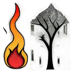 Red Wildfire Illustration Png Xgp31 PNG Image