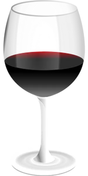 Red Wine Glass Artistic Representation PNG Image