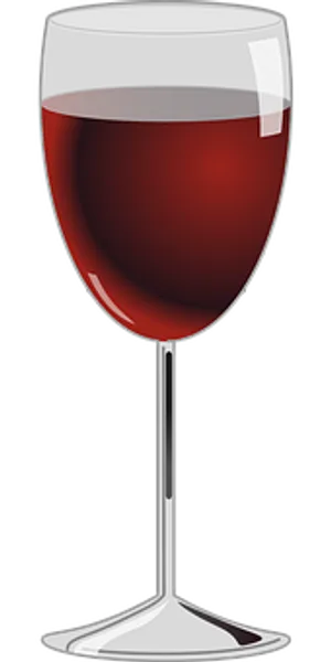 Red Wine Glass Vector PNG Image