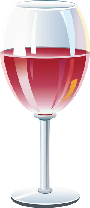 Red Wine Glass Vector Illustration PNG Image