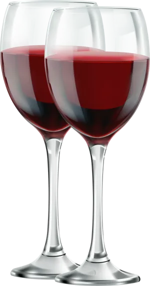 Red Wine Glasses Transparent Background PNG Image